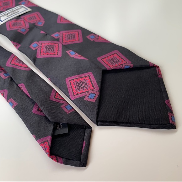 Yves Saint Laurent Neckwear Pink Pattern Mens Tie - Picture 5 of 7